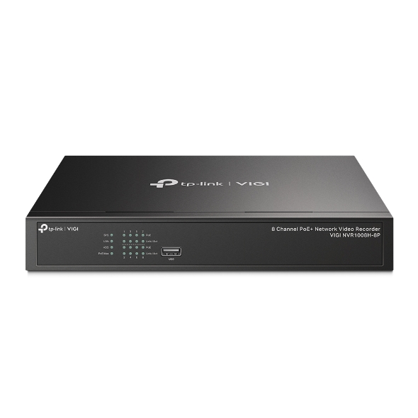 Grabador NVR 8 Canales PoE+ TP-Link VIGI NVR1008H-8P